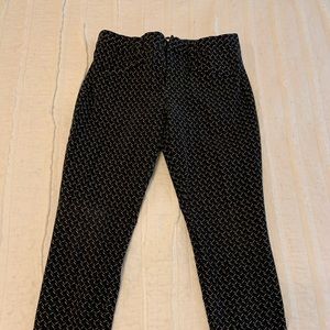 Black Patterned Dress Pants